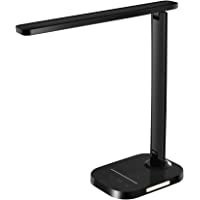 LITOM Lampara Escritorio con Luz Nocturna-Flexo de Escritorio LED con 10 Niveles de Brillo y 5 Modos-Puerto de Carga USB…